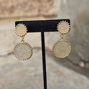 Sugarfix Chic Gold Textured Drop Dangle Earrings Post Back Women's Jewelry
